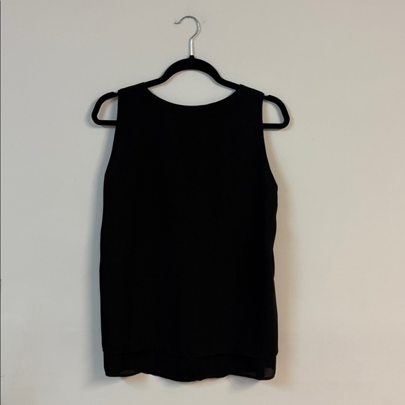 BNWOT Zac & Rachel Black Sleeveless chiffon Tank Top Size S - Picture 4 of 5